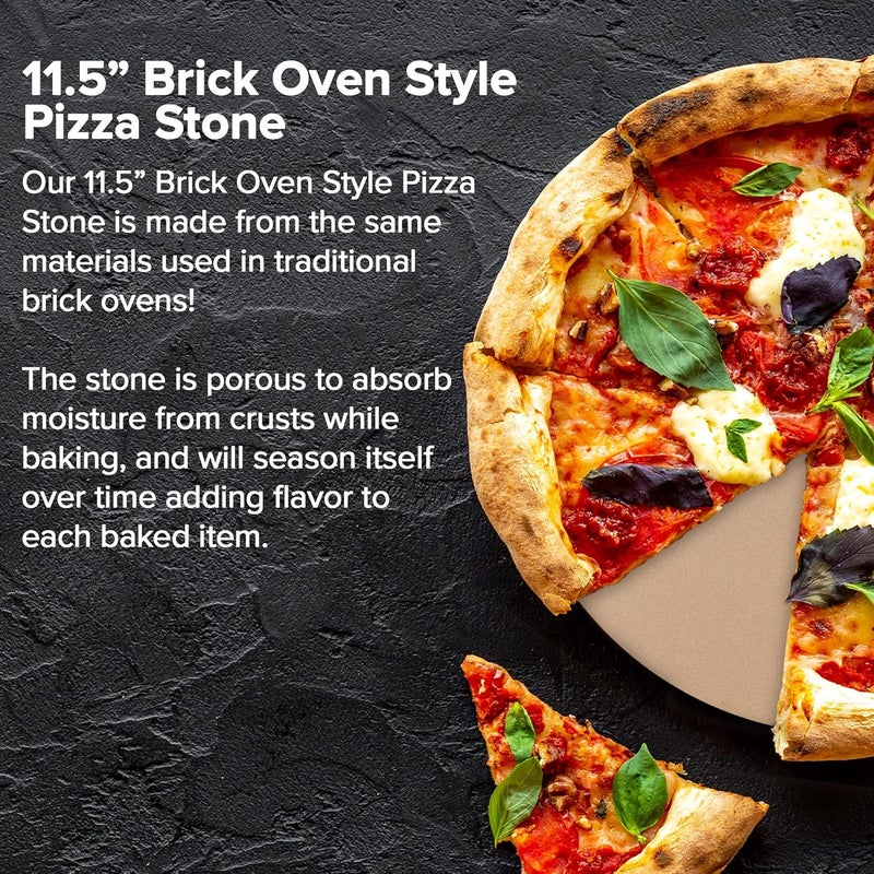 Nuwave Heavy-Duty Cordierite Pizza & Baking Stone, Heat Resistant up to 1472°F, Great for Indoor Electric Ovens, Outdoor Gas, Wood Fire Grills, BBQ Grilling, & Bravo XL, Fits Most Frozen Pizzas - Image 3